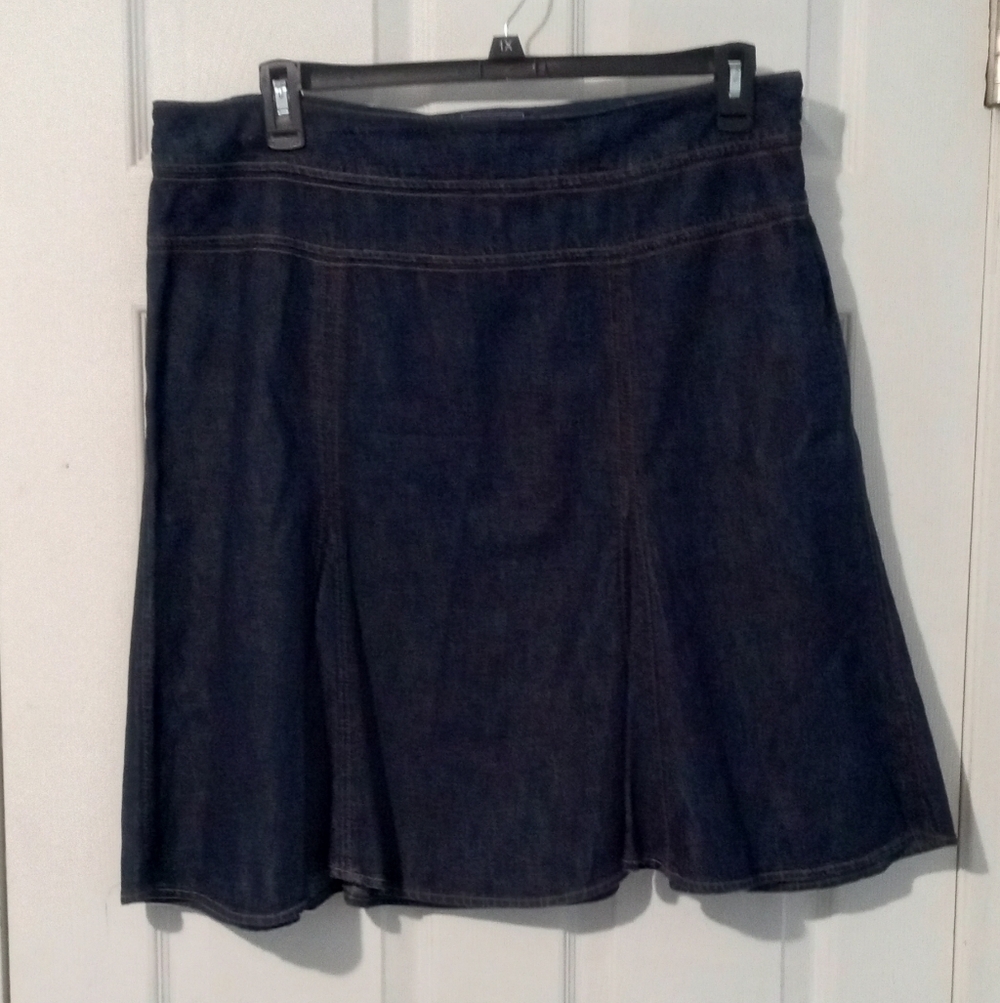 Chaps Navy A-Line Skirt